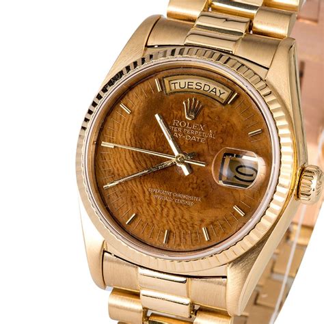 rolex day-date wood dial 18038